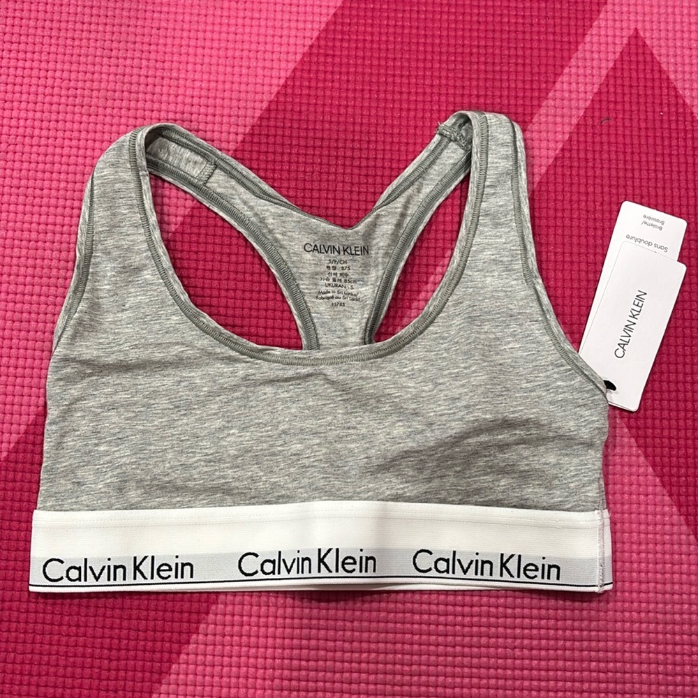 Calvin Klein modern cotton unlined bralette, tag on, brand new, size small